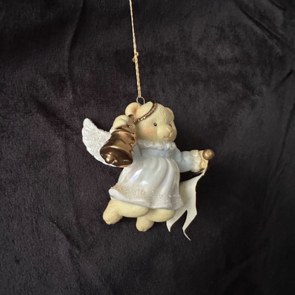 AGC Inc. porcelain angel bear Christmas ornament 3” x 3” - Picture 3 of 4